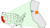 Location of Yosemite National Park, CA