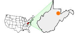 Location of Blackwater Falls State Park, WV